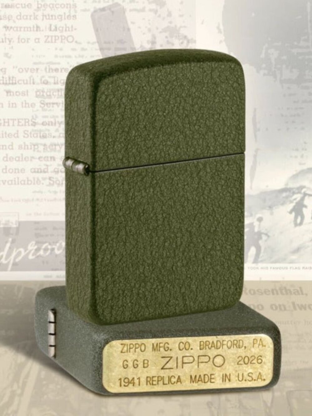2026 Founders Day Green Crackle Zippo Lighter